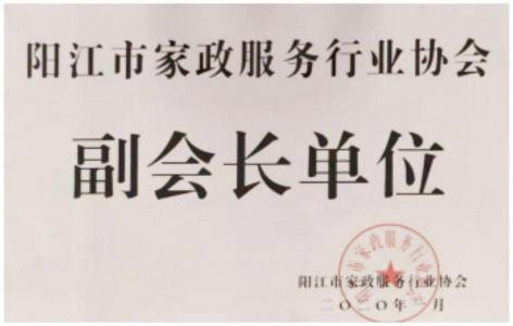 阳江市家政行业协会副会长单位